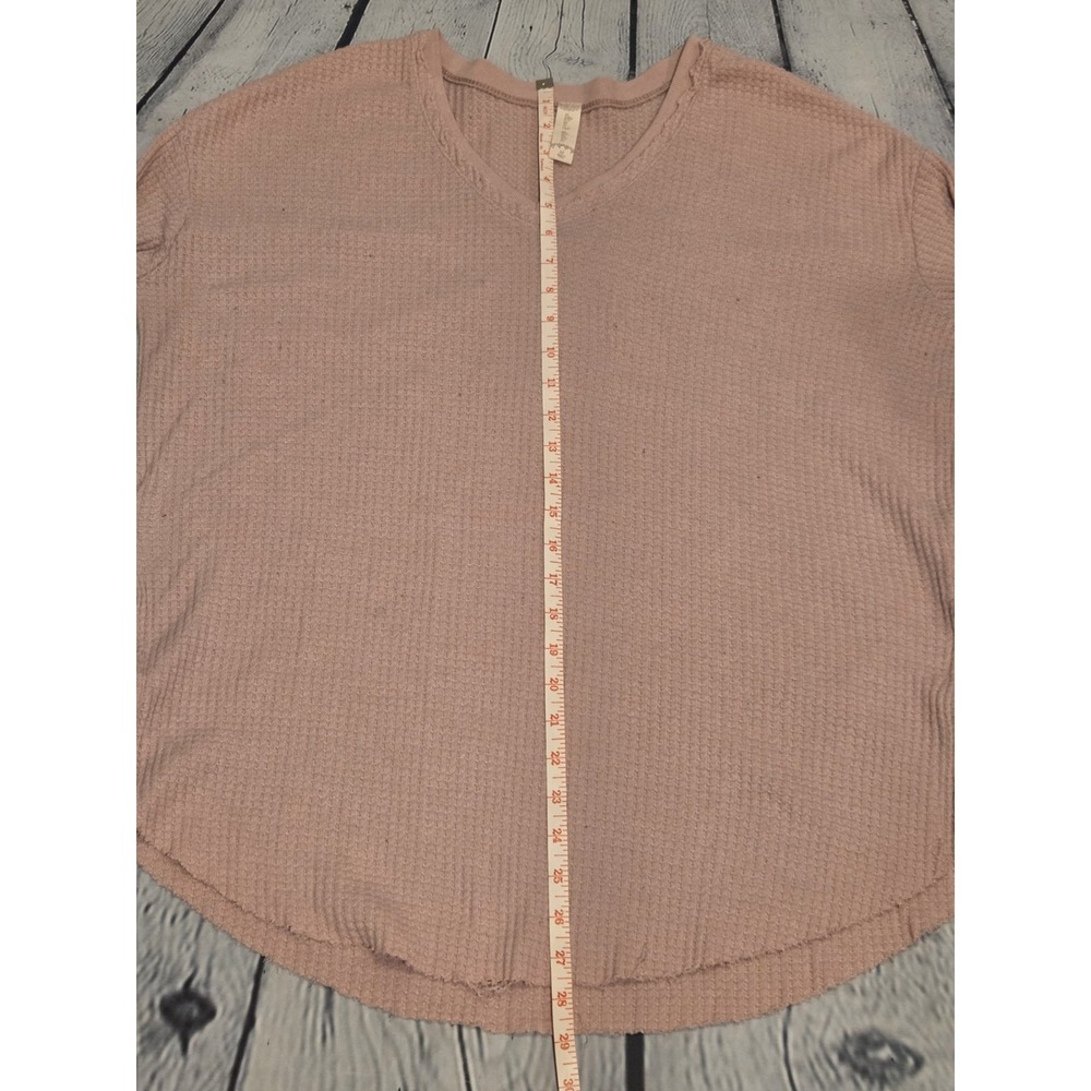 Altar'd State Womens Sz M (Oversized) Waffle Knit Tunic Top Dusty Rose - Picture 6 of 8